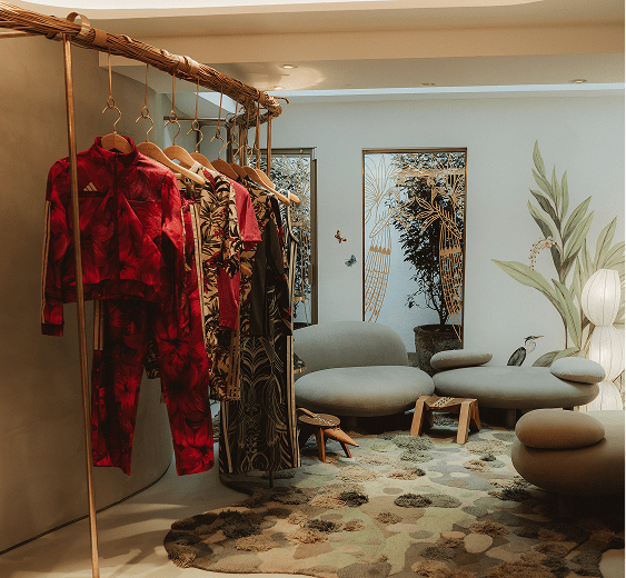Organised wardrobe styling session